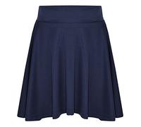 A2Z 4 Kids Filles Uni Patineuse Jupe Camouflage pour École Tendance - Plain Skater Skirt Navy 11-12