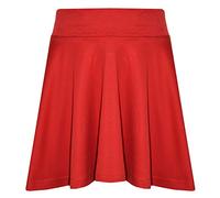 A2Z 4 Kids Filles Uni Patineuse Jupe Camouflage pour École Tendance - Plain Skater Skirt Red 11-12