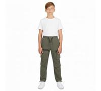 A2Z 4 Kids Garçons Actif Cargo Pantalon Slim Ajuster Élastique Taille - Cargo Trouser 716 Olive 3-4