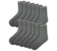 A2Z 4 Kids Garçons Filles Enfants Kids Dos To École Coton Riche Plaine Cheville École - Socks 970 6 Pack Grey 10-14