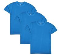 A2Z 4 Kids Garçons Filles Pack De 3 Uni T Shirts Doux Toucher PE École - T Shirt PL Blue 3 Pack 5-6