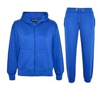 A2Z 4 Kids Garçons Filles Simple Sweat À Capuche avec Pantalon - T.S Plain Royal 11-12