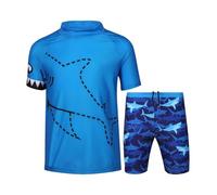 A2Z 4 Kids Garçons Natation Costume Deux Morceau Top et Malles Shorts Set - SW Set 872 Shark 2-3