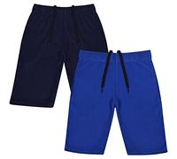 A2Z 4 Kids Garçons Shorts Coton S'étirer Casual Été Longueur au Genou - Shorts S07 Navy/Royal 2 Pack 11-12