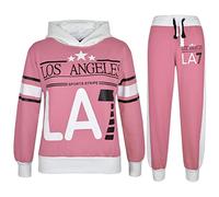 A2Z 4 Kids LA7 Survêtement À capuche Avec Joggeur Sweatpants Deux Couleur Ensemble - T.S LA7 Baby Pink 9-10.