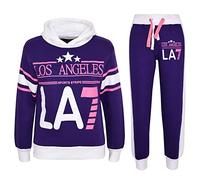 A2Z 4 Kids LA7 Survêtement À capuche Avec Joggeur Sweatpants Deux Couleur Ensemble - T.S LA7 Purple 13