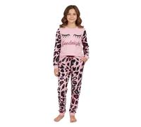 A2Z 4 Kids Les Filles Bonne Nuit Pyjama Enfants PJs 2 Pièce Léopard Set Costume De Salon pour - PJS 154 Baby Pink 7-8