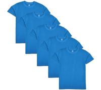 A2Z 4 Kids Lot De 5 Enfants Filles Garçons T Shirt Uni Doux Au Toucher pour - T Shirt PL Blue 5 Pack 13