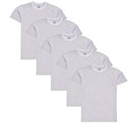 A2Z 4 Kids Lot De 5 Enfants Filles Garçons T Shirt Uni Doux Au Toucher pour - T Shirt PL Grey 5 Pack 11-12
