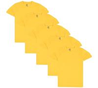 A2Z 4 Kids Lot De 5 Enfants Filles Garçons T Shirt Uni Doux Au Toucher pour - T Shirt PL Yellow 5 Pack 3-4
