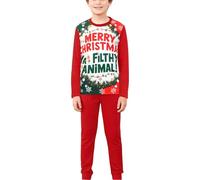 A2Z 4 Kids Pyjama Merry Christmas à manches longues pour filles et garçons | Tenue de détente confortable à imprimé animal filthy pour enfants de 2 à 13 ans