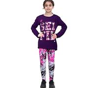 A2Z 4 Kids® Top Designer Enfants Filles #Selfie Imprimer T Shirt & Éclabousser Imprimer - Selfie Splash Set Purple L.S 9-10
