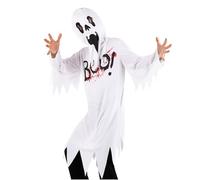 A2Z 4 Kids Top Filles Garçons Haut Enfants BOO Imprimé Halloween Fantôme - Boo Ghost Top 343 White._9-11