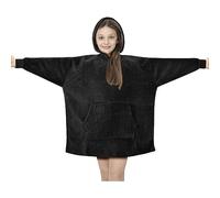 A2Z 4 Kids Ultra Doux Surdimensionné Sweat à Capuche Snuggle avec Peluche Sherpa Toison - Snuggle 958 Black Kids 11-14