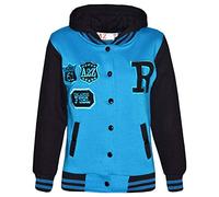 A2Z 4 Kids Unisexe B.B Encapuchonné R Mode FOX Varsity Veste Baseball Style Manteau Longue Manches Nouveau Décontractée Mode Filles Garçons Nouveau Âge 2-13 Ans