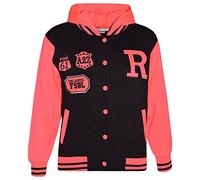 A2Z 4 Kids Unisexe B.B Encapuchonné R Mode FOX Varsity Veste Baseball Style Manteau Longue Manches Nouveau Décontractée Mode Filles Garçons Nouveau Âge 2-13 Ans