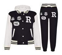 A2Z 4 Kids Unisexe Enfants Filles Garçons Encapuchonné - B.B Tracksuit Black 11-12