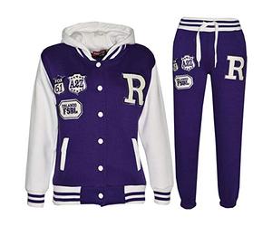 A2Z 4 Kids Unisexe Enfants Filles Garçons Encapuchonné - B.B Tracksuit Purple 11-12