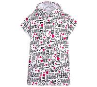A2Z Adultes Serviette Poncho Peignoir Doux Plage Bain - Towel Bathrobe 128 I Love Paris L-XL
