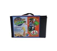 A2Z All Star - Jeu de lancer 2 en 1 avec 8 poufs pliables - Jeu de lancer de jardin pour enfants et adultes - Fête de famille, pique-nique, barbecue, voyage - Vert et bleu