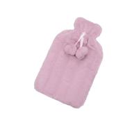 A2Z Bouillottes d'Eau Chaude Doux Husky Peluche Pompon Housse en Polaire 2 Litres Durable Anti-Fuite Bouteille en Caoutchouc Soulagement de la Douleur - Hot Bottle HB1151 Pink