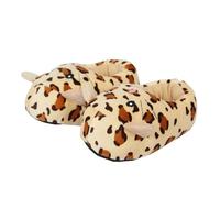 A2Z Chaussons d'intérieur en peluche douce et chaude pour enfants avec semelle antidérapante Motif tigre léopard et licorne, léopard, 30/31 EU