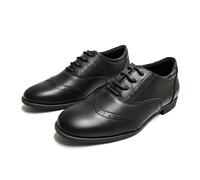 A2Z Chaussures richelieu classiques Oxford à lacets pour garçons et hommes, style formel, aspect cuir, durable, semelle antidérapante, intelligente, confortable, usage quotidien pour uniforme scolaire