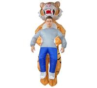 A2Z Costume d'Halloween de tigre gonflable pour adultes et femmes avec ventilateur et boîtier à piles - Costume de tigre gonflable pour homme et femme - Taille unique