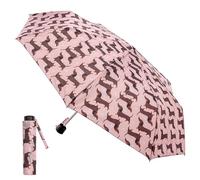 A2Z Dames Parapluie Pliant Souvenir Imprimé Teckel Chien Saucisse Léger Voyage Parapluie pour Femmes Imperméable Résistant aux Intempéries Manuel Compact Supermini 3 Sections Canopée 50cm