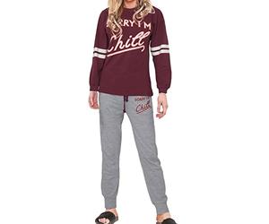 A2Z Ensemble de pyjama 2 pièces pour femme en coton doux imprimé I Am Chill - Manches longues - Haut de vin - Cadeau pour femme - Pyjama assorti - S/M/L/XL/2XL, bordeaux, XXL