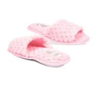 A2Z Femmes Glisseurs Bulles Duveteux Fausse Fourrure Bout Ouvert Fourrure Maison Intérieur - SLPR LDS Sophie Pink 7/8 UK