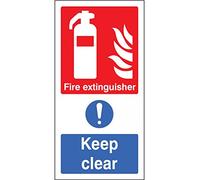 A2Z Fire Extincteur Caledonia Signes Seeds Ltd 11056 Lot V Panneau Keep multiusage transparent, en plastique rigide, V : 300 mm x 150 mm