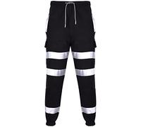A2Z Haute Visibilité Sûr Travailler Pantalon Réfléchissant Les Pantalons De Survêtement - Hi Vis Trouser Black S