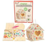 A2Z Kit de 4 nichoirs en bois pour enfants à faire soi-même - Peinture et décoration - Avec outils d'exploration de la nature - Cadeau pour garçons et filles - Pour enfants de 6 ans et plus