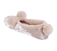 A2Z Mesdames Ballet Chaussons avec Mémoire Mousse Aux femmes Doux Sherpa Faux Fourrure Velours - SLPR LDS AZ32298 Blush 7/8 UK