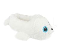 A2Z Mesdames Mignon 3D Animal Nouveauté Chaussons Hiver Peluche Chaud Filles - SLPR LDS AZ32003 Seal White 7/8 UK