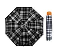A2Z Royal Stewart parapluie supermini léger tartan écossais - poignée effet bois, imperméable, protection solaire, design élégant et compact, format sac à main, parapluie 8 panneaux