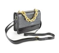 A2Z Sac à bandoulière élégant et léger en forme de crocodile avec chaîne en relief pour femme, sac à main, sac à main décontracté, port quotidien, pochette pour téléphone, sac à main élégant, Noir ,