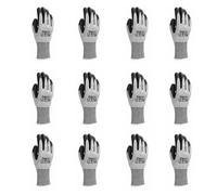 A2ZWORLD 12 paires (M Taille 8) Gants Haute Résistance à la Coupe, Gants Anti-coupures Niveau 5 de Travail, Smart Touch, Mousse Durable Prise Ferme Stretch Fit