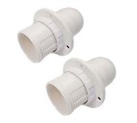 A2ZWORLD 2 pièces porte-lampes, adaptateurs et convertisseur, douille E14 en thermoplastique blanc avec virole