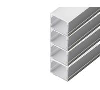 A2ZWORLD 8 mètres de profilé en aluminium pour bande LED, avec couvercle et crochet, 4 kits de 2 mètres, large intérieur 27 mm (30 x 20 mm)