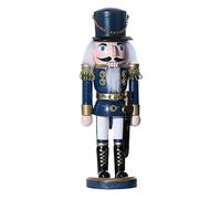 A2ZWORLD Casse-noisette de Noël 25 cm, Décoration de Noël, Soldat Casse-noisettes, 1 Pièce, Sérieuse Rouge et Bleu