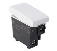 A2ZWORLD Interrupteur à bouton, 1 P 10 A 220 V, compatible avec Bticino Living, compatible avec Vimar Plana (blanc, bouton normalement ouvert)
