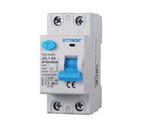 A2ZWORLD Interrupteur différentiel pur type A 300 mA RCCB Classe A 300 mA 2P 40 A, 1P+N 2 pôles 6 kA 220 V, occupe 2 modules barre DIN