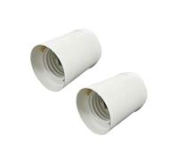 A2ZWORLD Lot de 2 douilles E27 en thermoplastique blanc, porte-lampes, adaptateurs et convertisseur