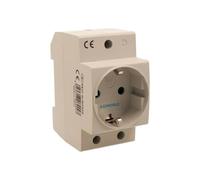 A2ZWORLD Prise Schuko Modulaire Type F, 25A, 250V AC, 2 Modules DIN, IP20, pour Tableau de Distribution