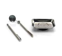 A2ZWORLD Set de bac magnétique porte-outils + miroir extensible + bâton télescopique, pour vis, écrou et boulons, organisateur magnétique (set avec bol rectangulaire 9,5 x 6,5 cm)