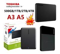 A3 A5 HDTB410YK3AA Canvio Basics pour Toshiba 500GB 1TB 2TB Disque dur externe portable USB 3.0, Noir A5 4TB