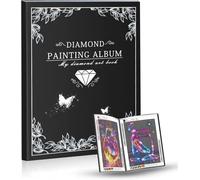 A3 Diamond Painting Album Noir,Livre De Peinture Diamant,A3 Dossier, Collection Folder Fabriqué,Accessoires De Diamond Painting(30 Pages,Noir)[App8812134]