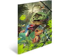 A3 Dinosaur Children's Folder Cardboard Folder With Dinosaur Animal Design,Elastic Inner Flap And Inner Printing For Boys And Girls